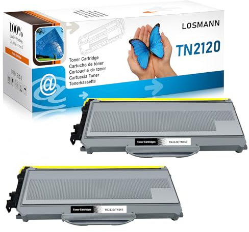 LOSMANN 2X Toner kompatibel als Ersatz für Brother TN-2120 TN2120 für Brother DCP-7030 DCP-7040 DCP-7045N HL-2140 HL-2150N HL-2170 HL-2170W MFC-7320 MFC-7340 MFC-7440N MFC-7840W