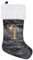 GOXAEEE Chaussette de Noël personnalisée, 45 cm, grande, chaussette de Saint-Nicolas à remplir et à suspendre, grise, décoration de Noël pour cheminée, sapin de Noël, mur, escalier (T)