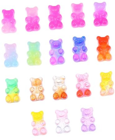 ABOOFAN 150stücke Diy Bären Charms Harz Für Handyschalen Kreative Deko-accessoires Bunten Farben Bastelmaterialien Für Und Familie