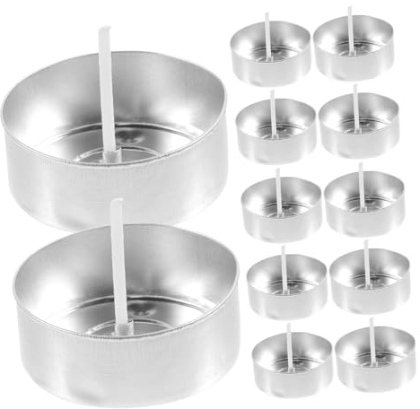 EXCEART 1 Juego Kit para Hacer Velas DIY 100 Piezas Moldes para Tartas De Velas Caja De Envases De Velas De Estaño Portavelas De Té Taza para Hacer Velas Piso Carcasa De Aluminio