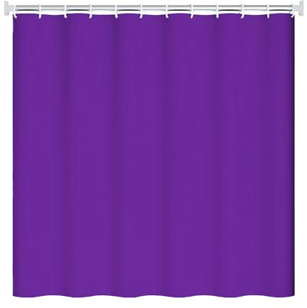 GREATOYAR Cortina Ducha Impermeable, Cortina Baño, 12 Anillos Incluidos, 100% Peva, 200X180cm, Morado