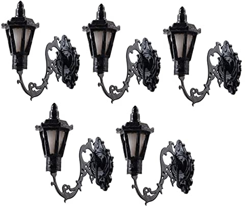 jojofuny 5St Micro-Landschaftswandleuchte Mini-Puppenhaus Puppenhausbeleuchtung Modell Modelle Spielzeug Miniatur-LED-Wandleuchte Tischdeko aus Sand Möbel Laterne Moos Baby