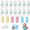 20 rollos de mini pegatinas para impresoras, papel térmico para cámara infantil, 14 rollos de papel blanco y 6 rollos de papel para impresora multicolor, papel térmico para cámaras instantáneas, papel