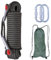 LZ.MZXU Kletterseil 30M 10mm Seil Kletterseil Outdoor Sicherheitsseil Rettungsseil Fallschirm-Seil Nylon Seil mit 2 karabiner für Camping Bergsteigen Outdoor Abenteuer Feuerleiter (Schwarz)