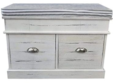 HTI living Sitzbank mit Stauraum Mia Sitztruhe 2 Schubladen maritim