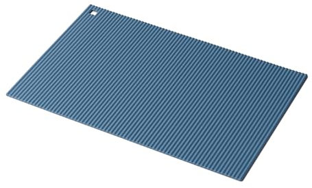 Zeal Large Silicone Trivet Mat Kitchen Worktop Protector for Hot Pots and Pans (36 x 24 cm) - Heat Resistant Mat, Non-Slip Rectangle Trivet (Provence Blue)