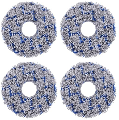 Sourcing Map 4Pcs Vacuum Cloth Mop Pads, Robot Vacuum Cleaner Accessories for Ecovacs Deebot X1 T10 Turbo/ X1/ X2/ T10/ T20 Replacement Pads