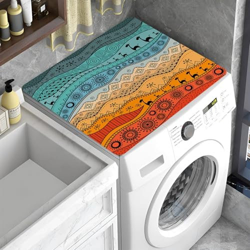 YeahBoom Cubierta Superior para Lavadora y Secadora,60 x 60 cm Cubierta para Lavadora,Funda para Lavadora,Funda Antipolvo para Lavadoras,Secadoras,Cocinas,Autocaravanas,Baños