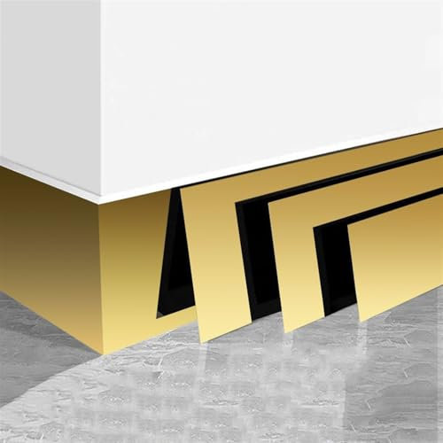 LKYJD 20ft Door Kick Plate, Stainless Steel Molding Trim, Self Adhesive Kickplate, for Bottom of Door, Kitchen Island, Cabinet, Cupboard(Glossy Rose Gold,3.94in/10cm)