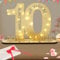 Seutgjie Deko 10 Geburtstag Mädchen Junge, Geldgeschenke Geburtstag 10 Originelle Holz Schild Gästebuch mit LED Lichterkette für Mädchen Junge Rosenhochzeit Jubiläum Tischdeko 2015-2025