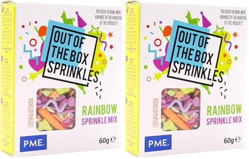 PME - Out the Box Sprinkles - Rainbow 60g (Packung mit 2)
