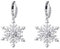 1 Paar Schneeflocken-Stil Ohrringe weihnachtenTropfen Baumeln Ohrringe Weihnachtsohrringe Set für Fraue Weihnachts Ohrringe (Silbrig)