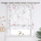 Joyswahl Raffrollo mit Schlaufen Landhausstil Raffgardinen Wohnzimmer Schlaufenrollo Fenster Vorhänge Transparent mit Blatt- und Blumenmuster BxH 140x140 cm Violett 1er Pack