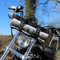 Mexikanische Motorrad-Decke im Vintage-Stil, Hot Rod, mehrfarbig, aus Baumwolle, mit Befestigungsriemen, ideal für Chopper, Bobber Custom Bikers und Camping, Renegade-Stil