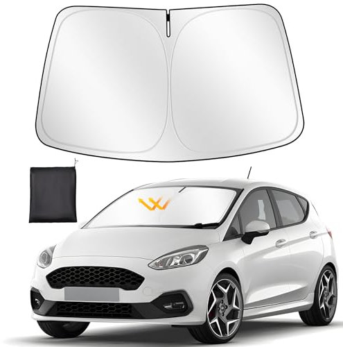 ZATOOTO Parasol para Ford Focus 2019-2024, Parasol Coche Delantero Plegable, Grueso y Reflectante de Poliéster Bloquea los Rayos UV y Mantiene el Coche Más Fresco