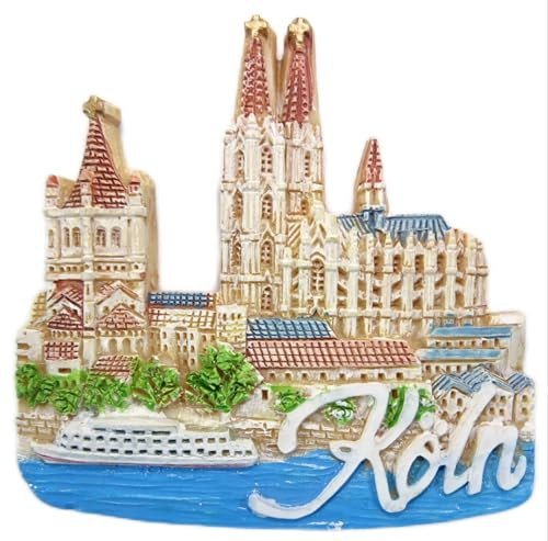 Souvenir Magnet Köln Dom Rhein 7 x 7 cm Kühlschrankmagnet Deko GCG 718840