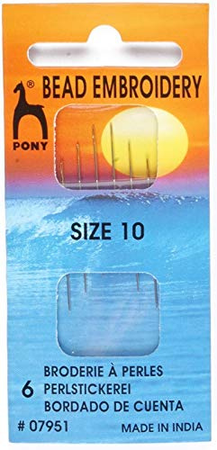 Pony Gold Eye Sewing Needles: Beading/Embroidery, Multi-Colour