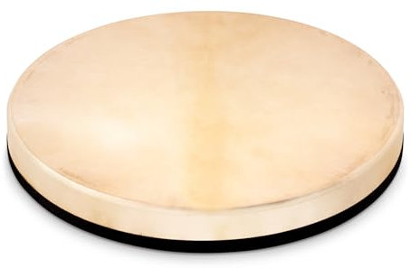 Schlagwerk RTS45 Rahmentrommel Frame Drum Natural - sehr flache und extrem leichte Handtrommel - ⌀ 45 cm / 18 Zoll - Ziegenfell, stimmbar - Buchenholz - Schamanentrommel Made in Germany
