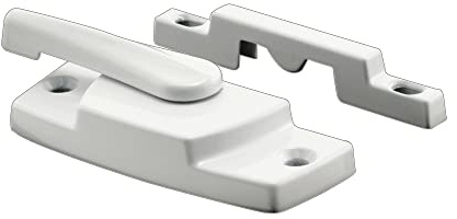 Prime-Line F 2768 Sash Lock, 2-1/4 In. Hole Centers, Fits Single and Double Hung Windows, Diecast, White (Single Pack)