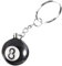 ODETOJOY 1 pièce Porte-clés boule de billard No.8 Porte-clés de boule noire pour hommes