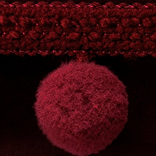 Mosel Avenue Art & Gobelin Studio (DE ab 5,0 lfm Bommelborte Breite 40 mm Ø20 mm Farbe Dunkelrot Rot Bordeauxrot Pompons Pompons Bommel Deko Borte Shabby Chic