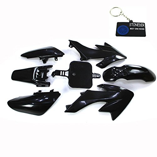 STONEDER Schwarze CRF50 XR50 Verkleidung aus Kunststoff für Piranha Coolster Pitsterpro GPX