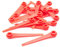 vhbw 20x Ersatz-Messer kompatibel mit Gardena Comfort-Cut Li18/23R 9825, Li18/23R 9825-20 Rasentrimmer - Ersatzklinge Rot, Kunststoff