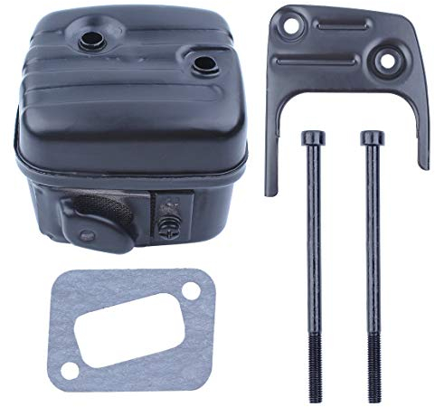 Haishine Silencieux d'échappement avec support de joint de vis de fixation pour Husqvarna 350 353 346XP 345 340 E EPA tronçonneuse # 503862803 Remplacer la pièce