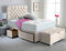 ComfoRest - Elegant 3FT Single Bed with Mattress | Ottoman Storage Box and Practical Design | Stylish Frame with 24 Headboard and 2 Drawers (Cream Naples)