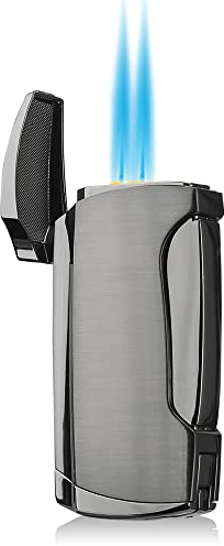 Fackelfeuerzeug Double Jet Flame Feuerzeug (Black Nickel)