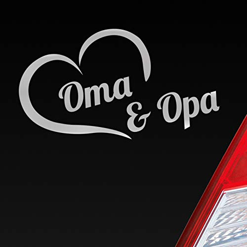 Hellweg Druckerei Oma & Opa Stolz Liebe Herz Großeltern Kind Auto Aufkleber Sticker Heckscheibenaufkleber