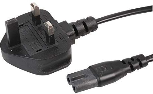 Pro Elec PEL00810 UK mains Plug to C7 Lead, Black, 1.5 m