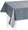 LILENO HOME Tischdecke abwaschbar als Meterware 220x140cm (Schnittkante) in Leinen Anthrazit - Wachstuchtischdecke wasserabweisend ideal als Tischtuch o. Tischläufer für Bierzeltgarnitur