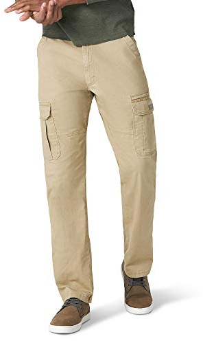Wrangler Authentics Herren Stretch Cargo Pant Freizeithosen, Elmwood, 42W / 34L