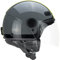 CGM Casco demi jet visiera lunga, 109X GLOBO SPORT, Grigio Giallo fluo, XS (53-54cm)
