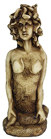 Kocris Casa Medusa Griechenland Terrarium Deko Aquarium Dekoration Klein Ornament Fischbecken Décor Figur Statue Skulptur Zubehör Geschenk Dekor Dekofigur (Medusa)