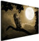 Estika Leinwand bilder - Eule im Mondlicht in Sepia - 120x80 cm, 1 teilige kunstdruck - Wandbilder wohnzimmer, schlafzimmer, Moderne wanddeko, Bild auf leinwand - bilder - 2182A_1B