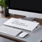 Petit Tableau Blanc, DIGIELE Verre Effaçable à Sec Mémo Board Portable, Support de Clavier + Organisateur de Bureau en Acrylique + Marqueurs et Gomme pour le Bureau, la Maison et L'école (Transparent)