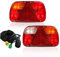 Yuanjoy 12V Universal Rückleuchte Anhänger 13 Poliger Set mit 5,5m Kabel Vorverkabelt 13-polig Stecker, 5-pol Bajonett - Links & Rechts Anhängerbeleuchtung Rücklicht