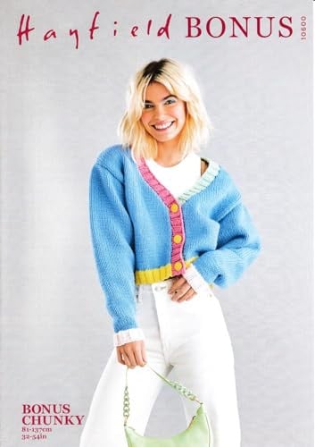 Hayfield Bonus Chunky Knitting Pattern - 10600 Cardigan