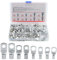 130 Pezzi Capicorda Elettrici,Terminali Elettrici a Crimpare 6mm² 10mm² 16mm² 25mm²,M6 M8,Capicorda Elettrici Occhiello Terminali ad Anello per Cavi per Batteria, Auto, Moto, Barche