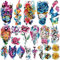 77 Feuilles de Tatouages Temporaires, 17 Feuilles Demi Bras Faux Tatouages Fleur Dream Catcher Hibou pour Adulte Bras Épaule, 60 Feuilles Petit Tatouage Temporaire Imperméable pour Femmes et Filles