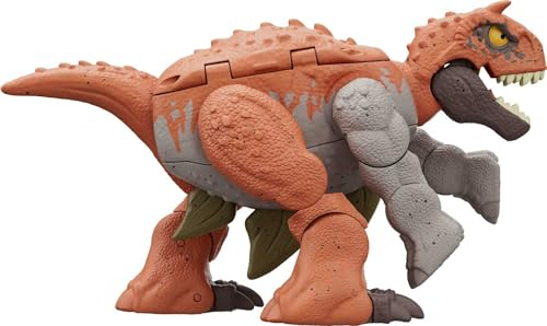 JURASSIC WORLD Fierce Changers Double Danger - Carnotaurus und Stegosaurus, 2-in-1-Verwandlungsspielzeug mit besonderem Twist, für Kinder ab 6 Jahren, HLP07