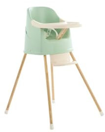 THERMOBABY - Stuhlerhöhung YOUPLA - Von 6 bis 3 Jahren - Abnehmbares Tablett - Leicht - Kompakt - Seladon-Grün