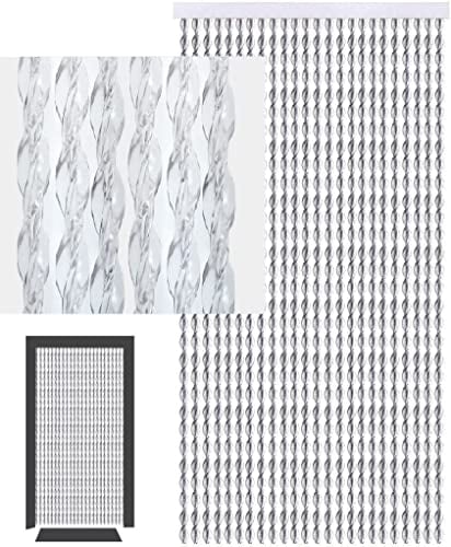 DEFACTO Türvorhang 100 x 230 cm – Faden-Glitzer-Hängevorhang für Türen – Christall PVC-Vorhänge, PVC-Streifen, glitzernder Glanz – hergestellt in Italien - Tokio