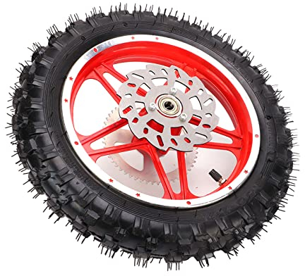 Pit Bike Felge Mini Bike 10 Zoll Pit Bike Felge Dirt Bike Hinterrad 2,5-10 Zoll Hinterrad Felge Reifenmontage Rutschfest Verschleißfest für Off-Road-Motorräder Dirt
