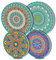 Walarky Mandala Metal Round Hob Covers 4-Piece Stove Plate Cooker Hob Covers for Electric Cookers Top Burner Gas Range Oven Protector Kitchen Tools Accessories Modern Cooktop Decorative Kitchen Decor