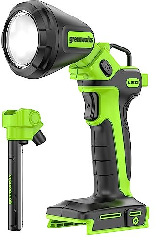 Greenworks 24V 2-in-1 Work Light, Dual Function, (2) Interchangeable Light Heads, 650 Lumen LED, Tool Only