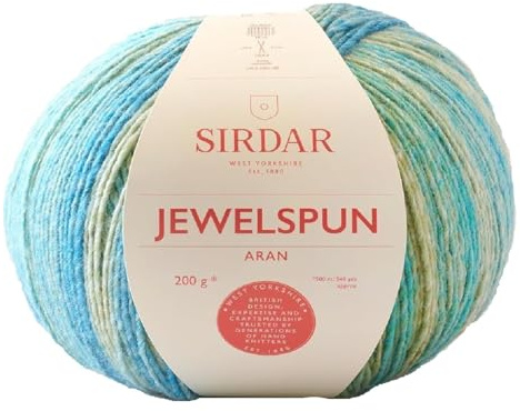 Sirdar Jewelspun Aran, Evening Aquamarine (851), 200g