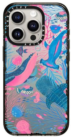 CASETiFY Impact iPhone 15 Pro Case [4X Military Grade Drop Tested / 8.2ft Drop Protection] - Under the Sea - Clear Black